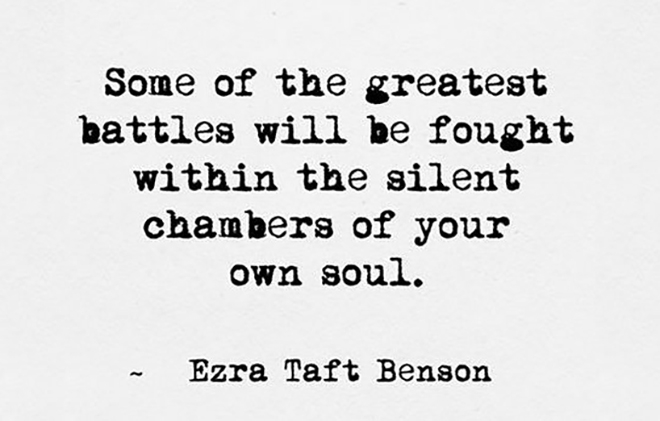 Battle Quote Ezra Taft Benson